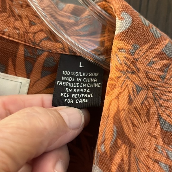 Paradise by Axis men’s 100% silk short sleeved Hawaiian shirt. Size Large - Picture 3 of 9